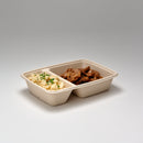 BePulp Menüschale rechteckig, 2-geteilt 550/250 ml, PUL46229