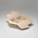 Meal Box to Go rechteckig 2-geteilt, 800ml (500/300ml), natur, PUL47080020