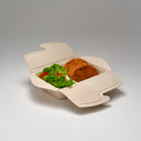 Meal Box to Go rechteckig 2-geteilt, 800ml (500/300ml), natur, PUL47080020