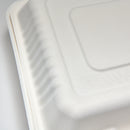 Bagasse-Food Container FBMB 3 weiß, 3-geteilt