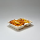 Bio-Zellstoffmenüschale natur, 2-geteilt, 640/465 ml, Menu 2C 45, mit Biofilm-Beschichtung