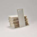 Bestecktasche mit Druck neutral "Marble Cream", mit Serviette weiß 2-lagig