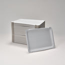Pappteller aus reinem Frischfaserkarton eckig 16 x 23 cm