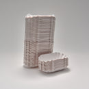 Pappschale aus reinem Frischfaserkarton oval 90 x 160 x 30 mm