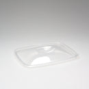 PP-Deckel transparent für PP-Menüschale schwarz 2-geteilt 550 ml/350 ml