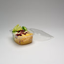 PET-Salatbox 750 ml, rechteckig mit anhängendem Deckel