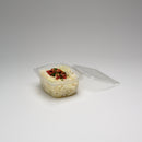 PET-Salatbox 500 ml, rechteckig mit anhängendem Deckel