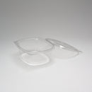 PET-Salatbox 1.000 ml, rechteckig mit anhängendem Deckel