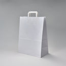 Papiertragetasche weiß 320 + 170 x 440 mm