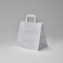 Papiertragetasche weiß 260 + 170 x 250 mm Konditor