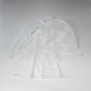 Vliesmantel weiß mit Kragen und Druckknöpfen XXL