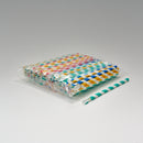 Trinkhalm Papier mit Löffel,  farbig gemischt