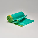 HDPE-Müllsäcke 35 l grün, 550 x 630 mm/T 20, mit Zugband